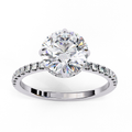 2.40 CTS Round Centre with Round Accents Ring