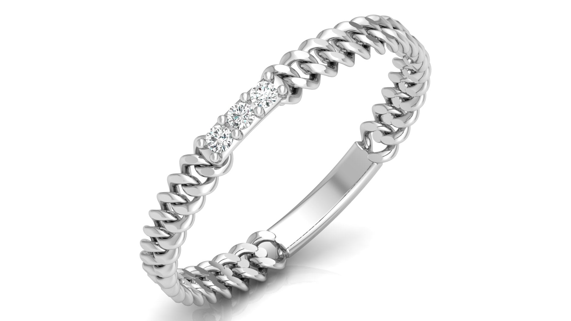 Twisted Rope Diamond Ring by Aupulent Jewellery 100% certified lab grown diamonds