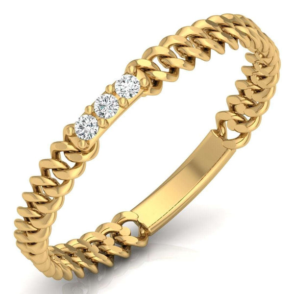 Silver Twisted Rope Diamond Ring 4